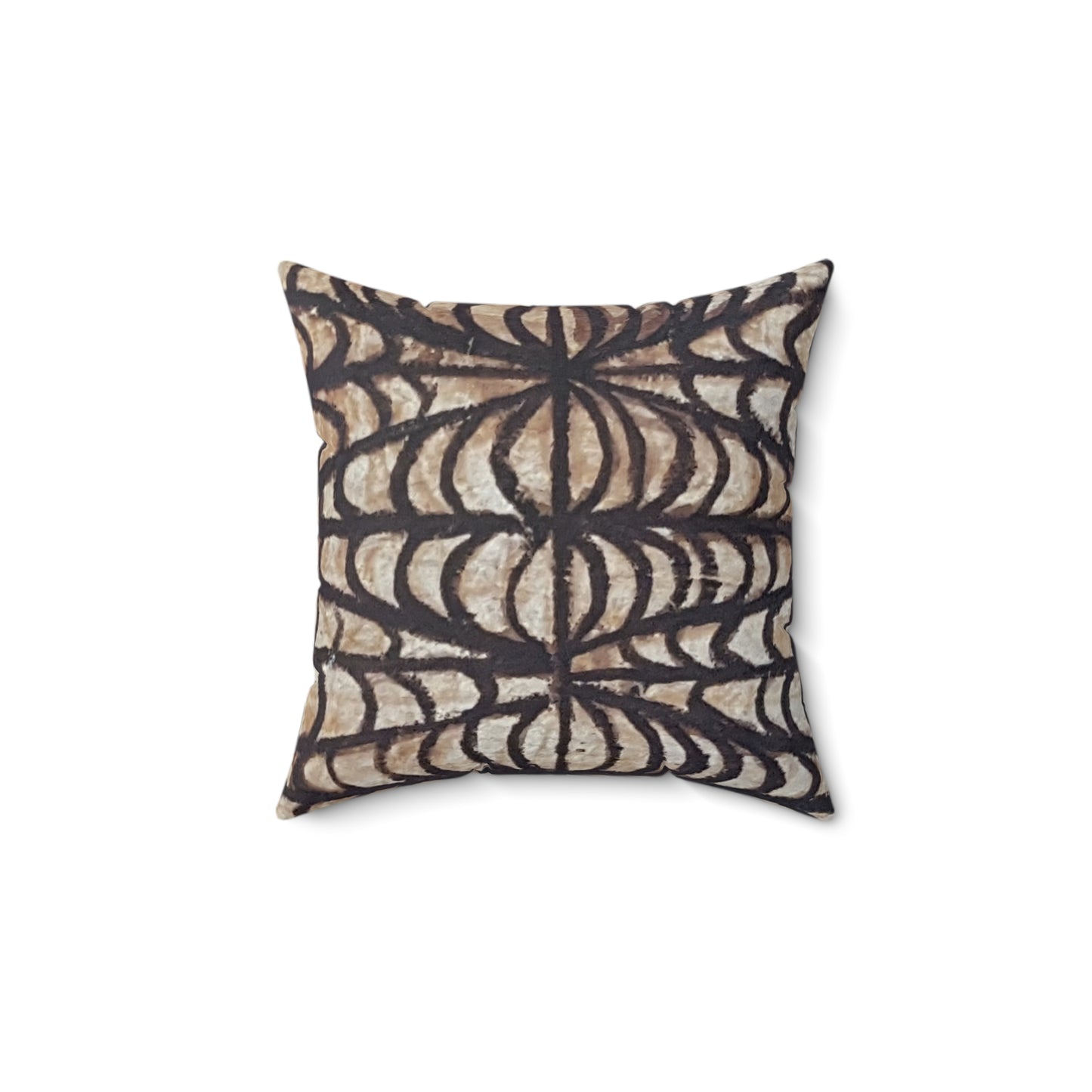 Pillow - Polynesian Tapa Design Faux Suede Square Pillow