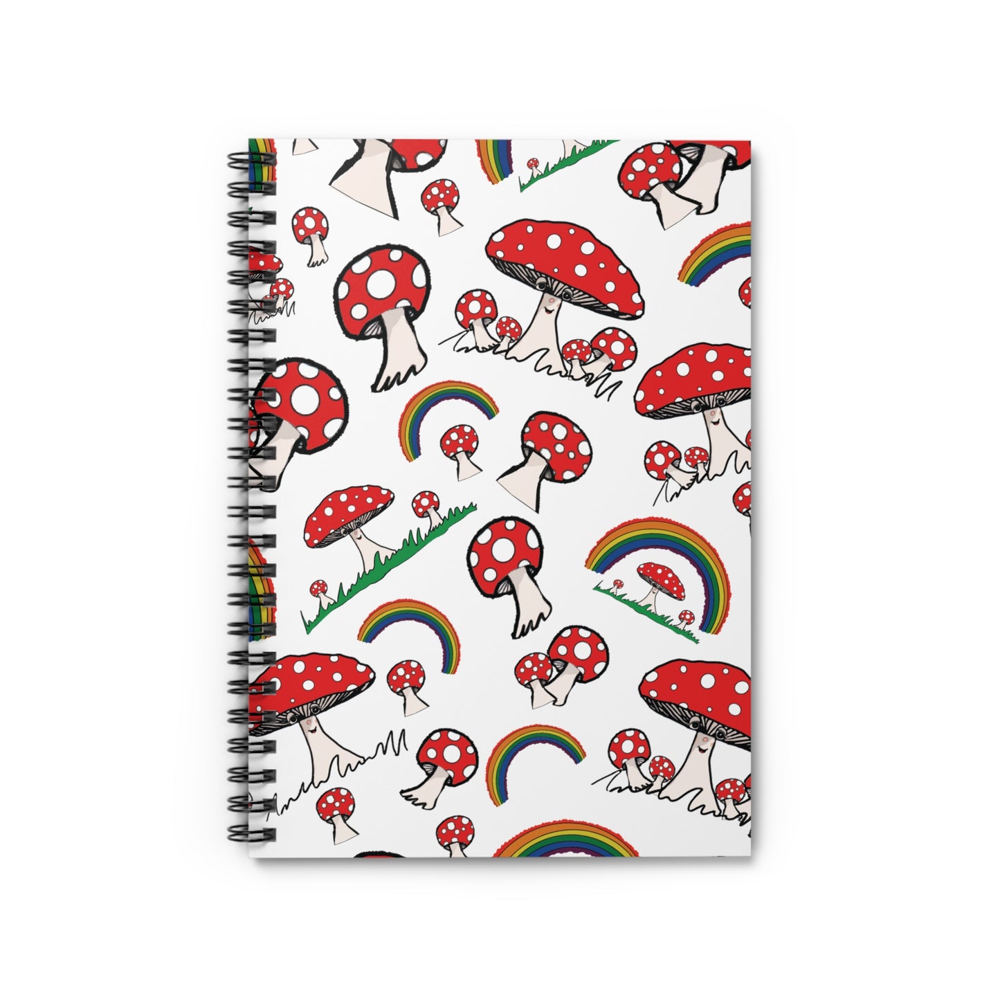 Amanita Mushroom Spiral Notebook - Ruled Line