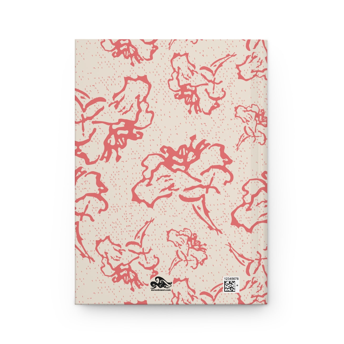 Fleeting Peach Flowers with a Cream Background Hardcover Journal Matte
