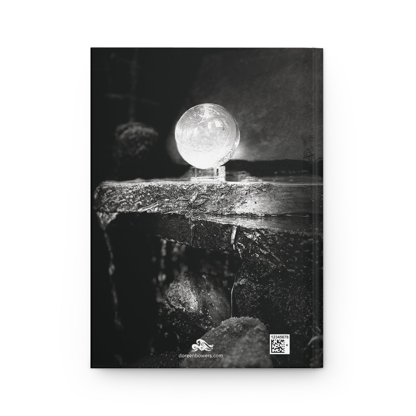 Glass Sphere Black and White Hardcover Journal Matte