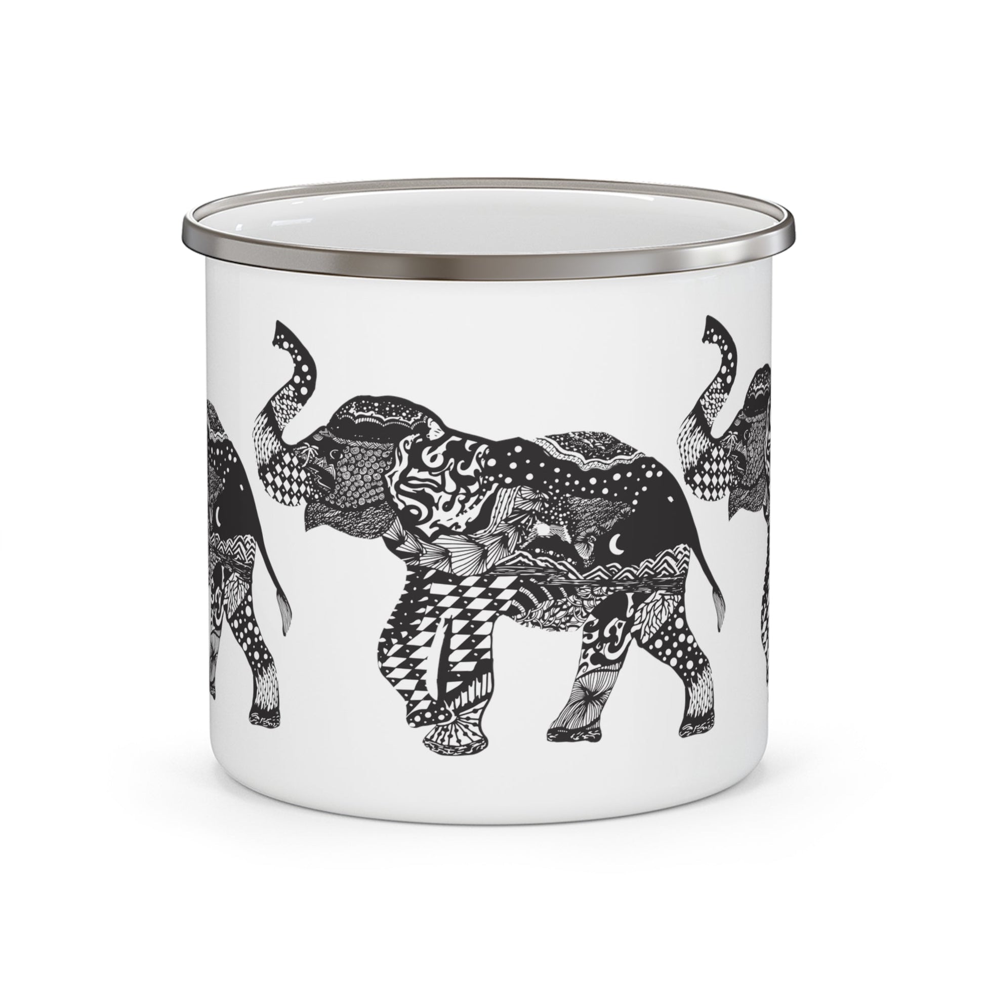 Elephant Enamel Camping Mug - Squirrellyartmama