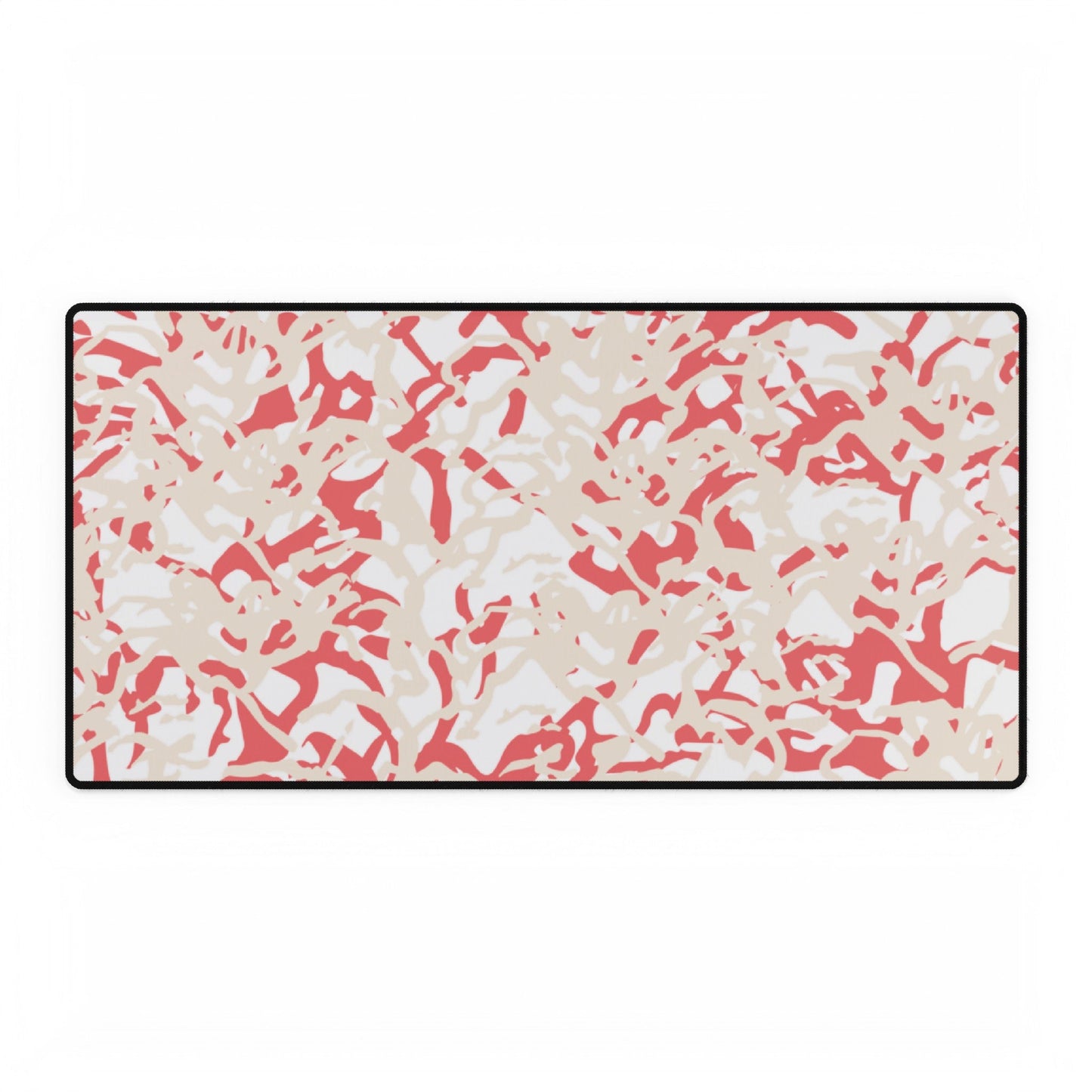 Fleeting Flower Crowns Cream and Peach Desk Mat - Squirrellyartmama