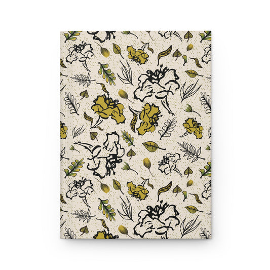 Fleeting Flowers Hardcover Journal Matte - Squirrellyartmama