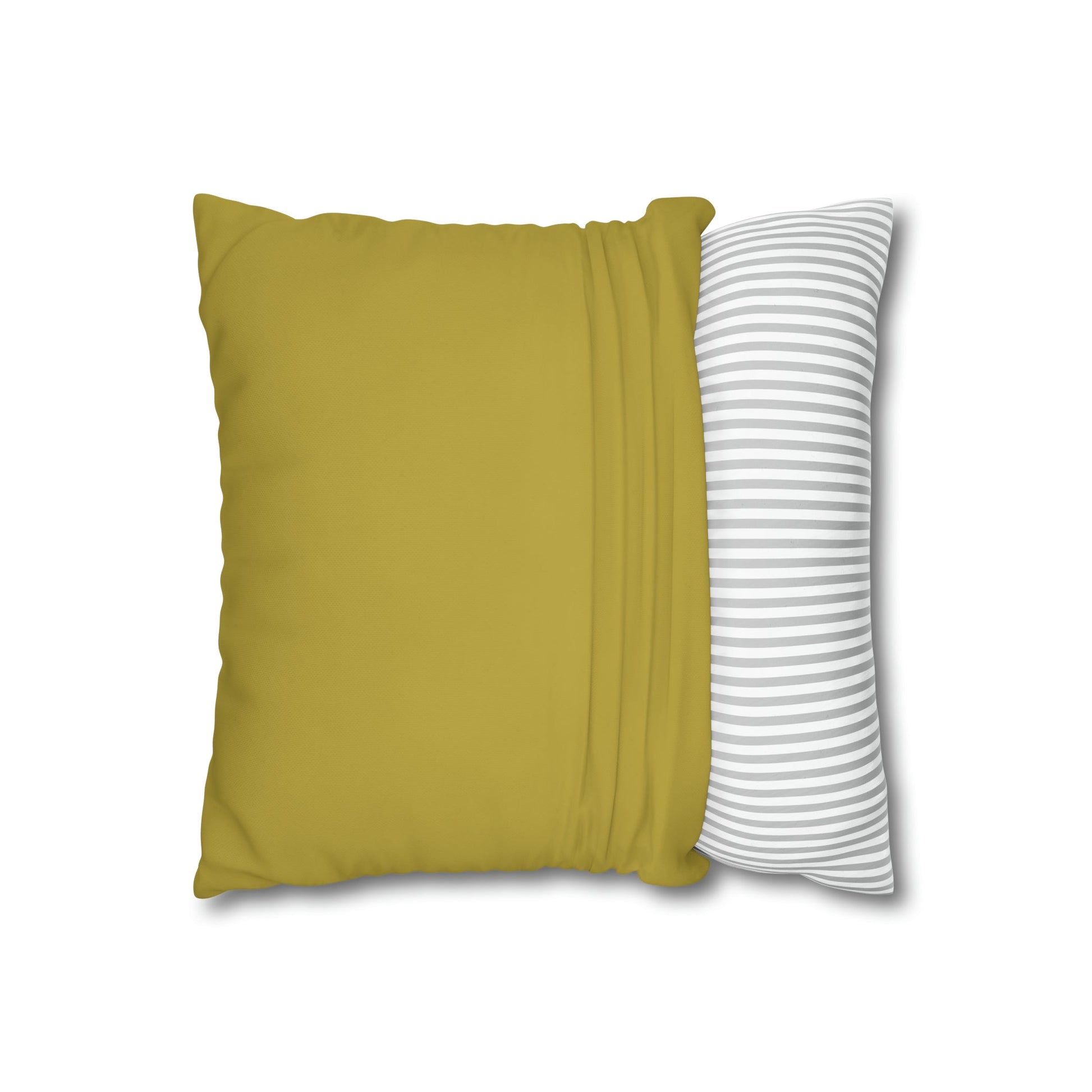 Fleeting Green Accent Square Poly Canvas Pillowcase - Squirrellyartmama