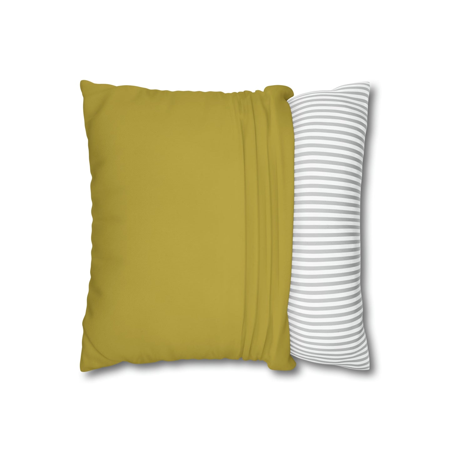 Fleeting Green Accent Square Poly Canvas Pillowcase - Squirrellyartmama