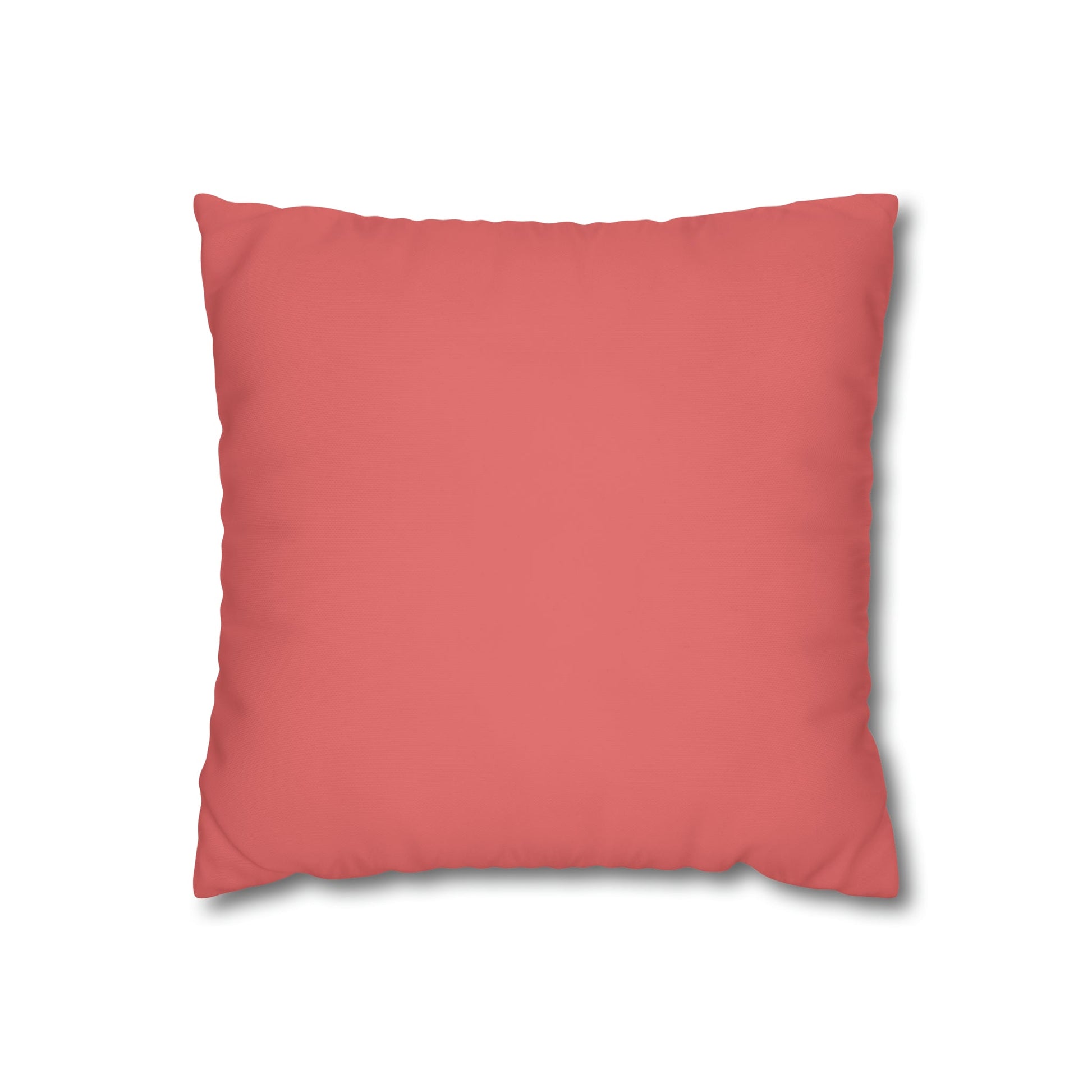 Fleeting Peach Accent Square Poly Canvas Pillowcase - Squirrellyartmama