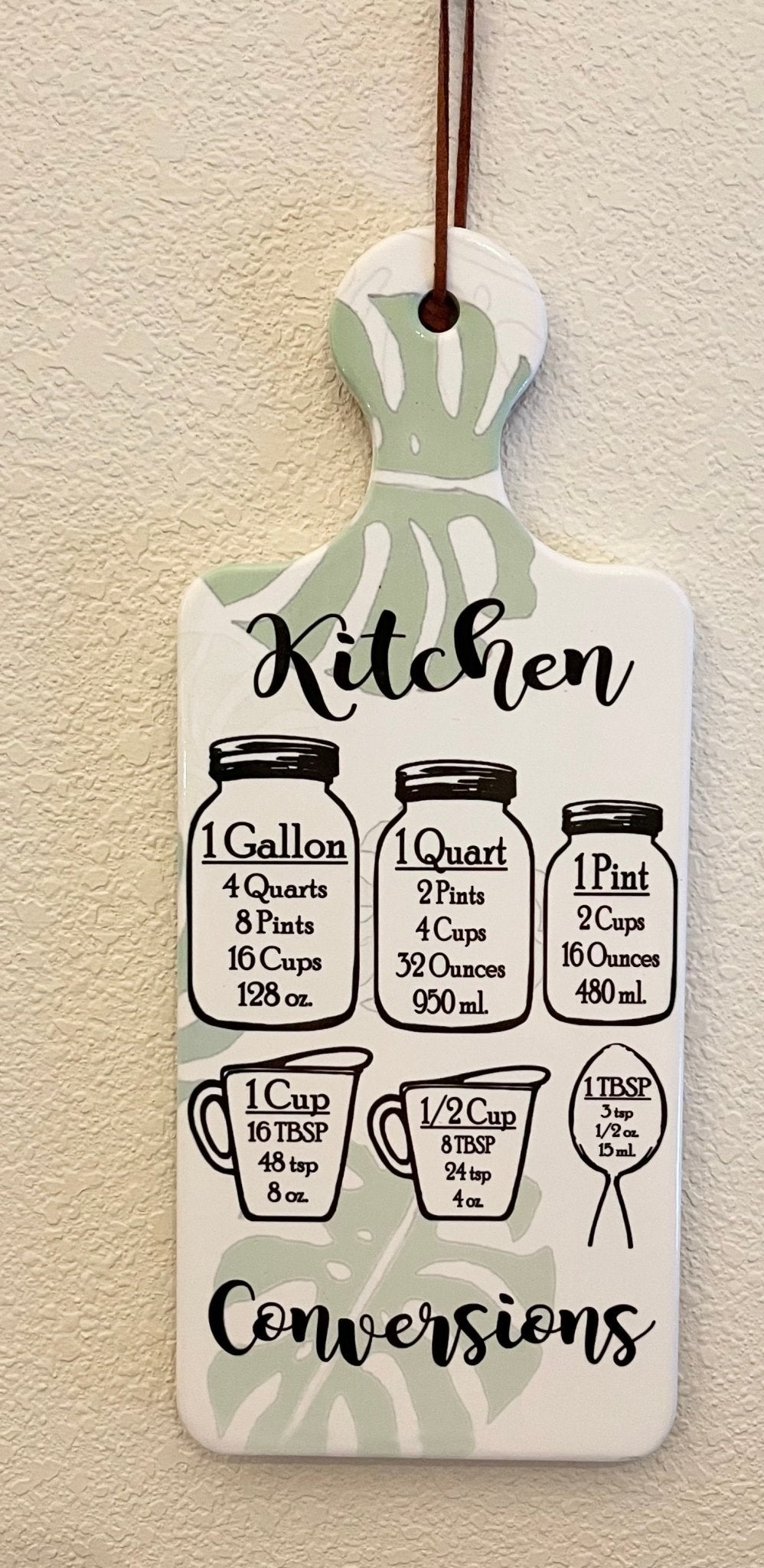 Kitchen Conversion Ceramic Paddle Trivet - Decorative Tile Trivet - Squirrellyartmama