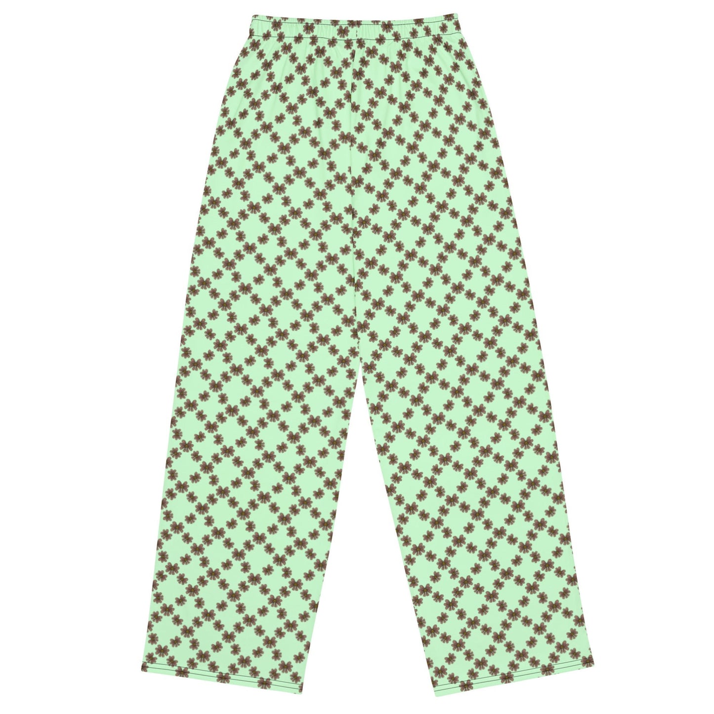 Minty Mocha Blooms wide - leg pants - Squirrellyartmama