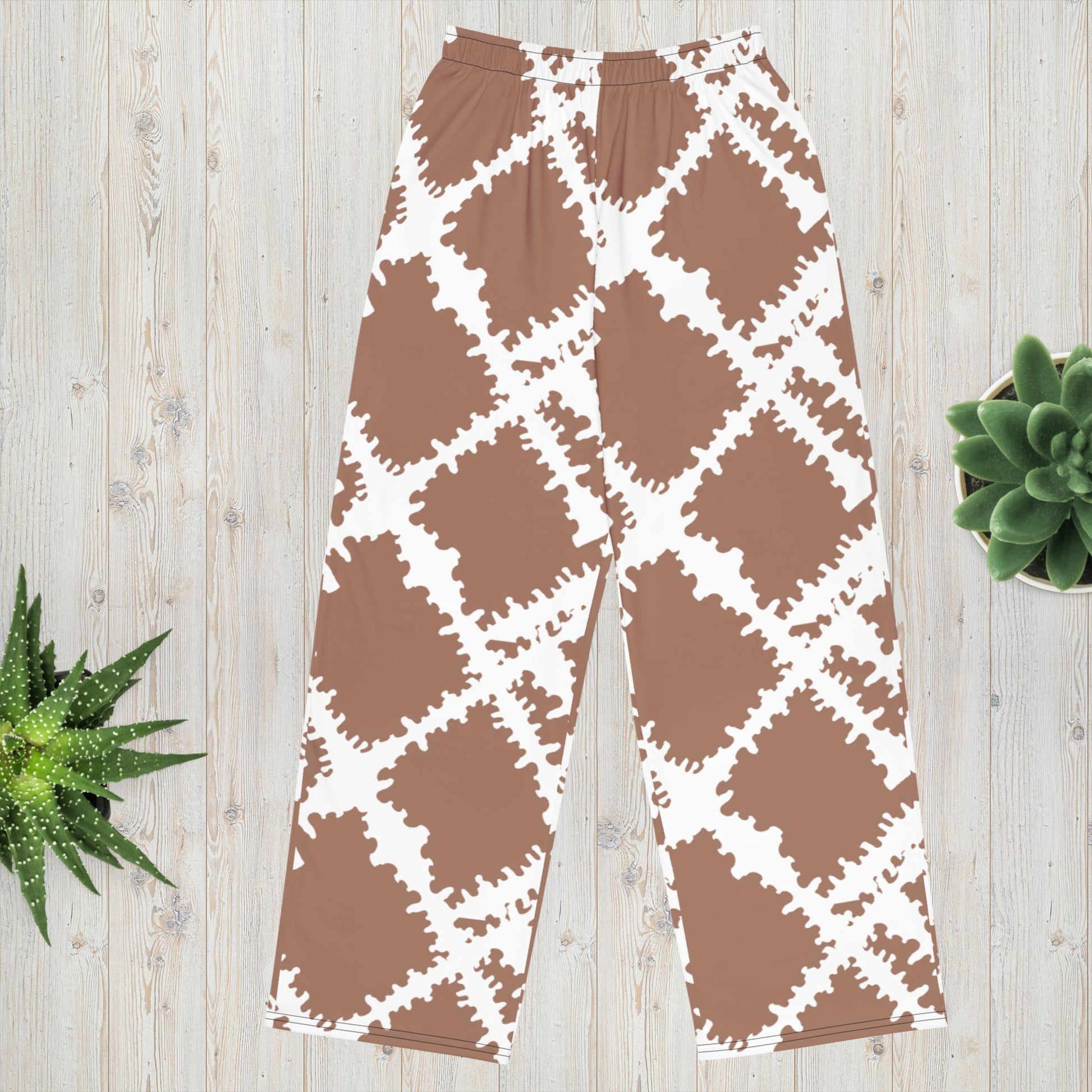 Mocha Movement Pajama Pants | unisex wide - leg pants - Squirrellyartmama