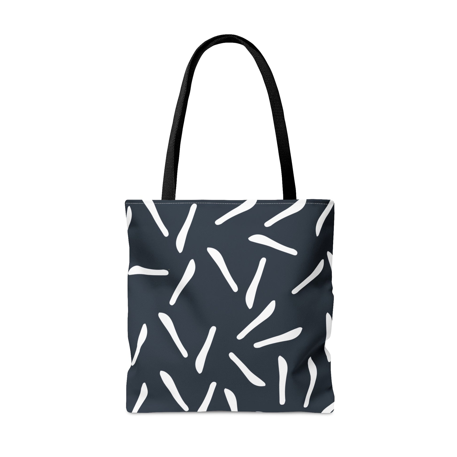 Navy with White Lines Tote Bag - Squirrellyartmama