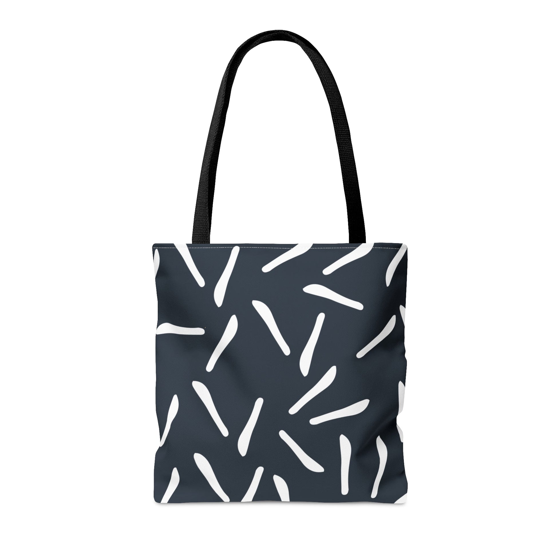 Navy with White Lines Tote Bag - Squirrellyartmama