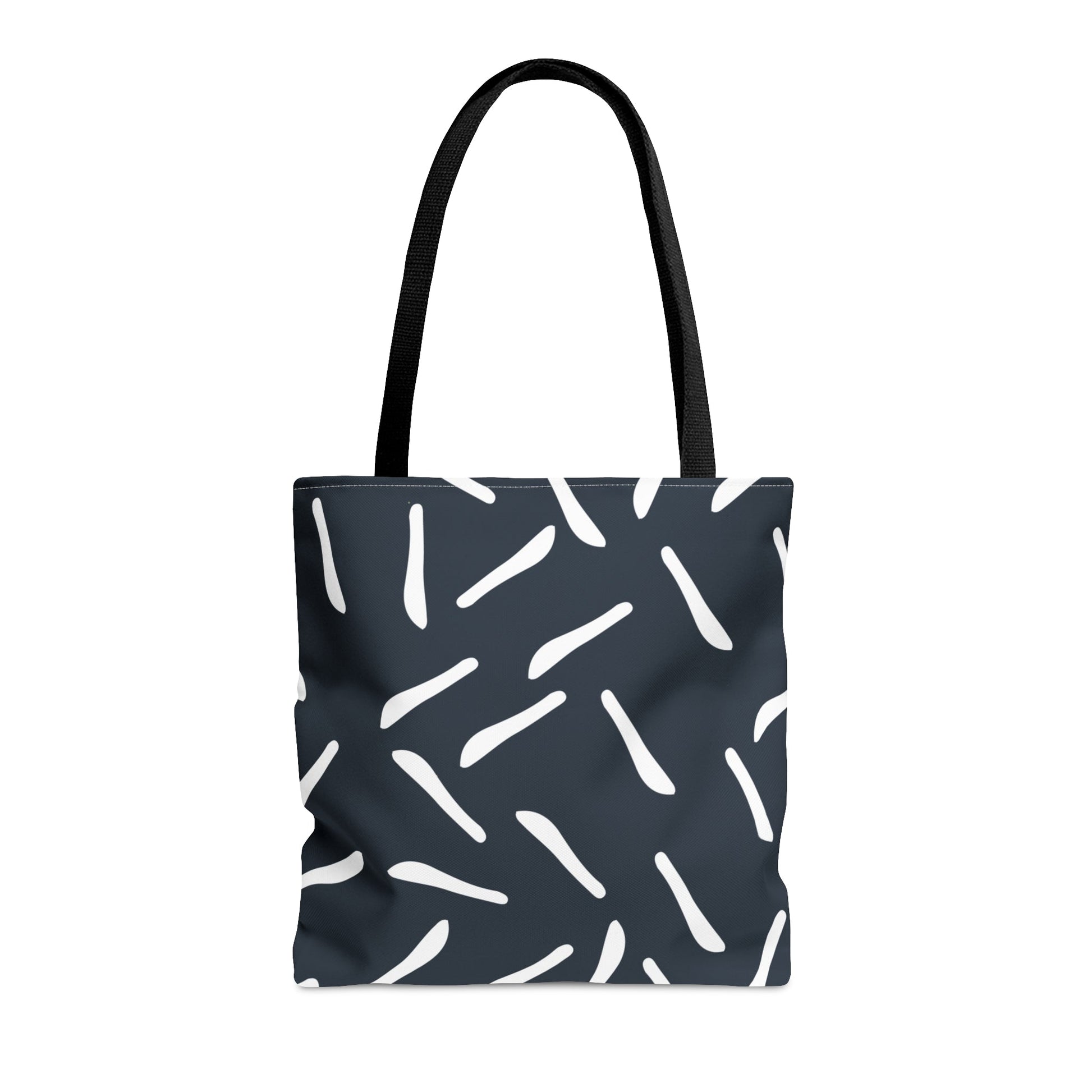 Navy with White Lines Tote Bag - Squirrellyartmama