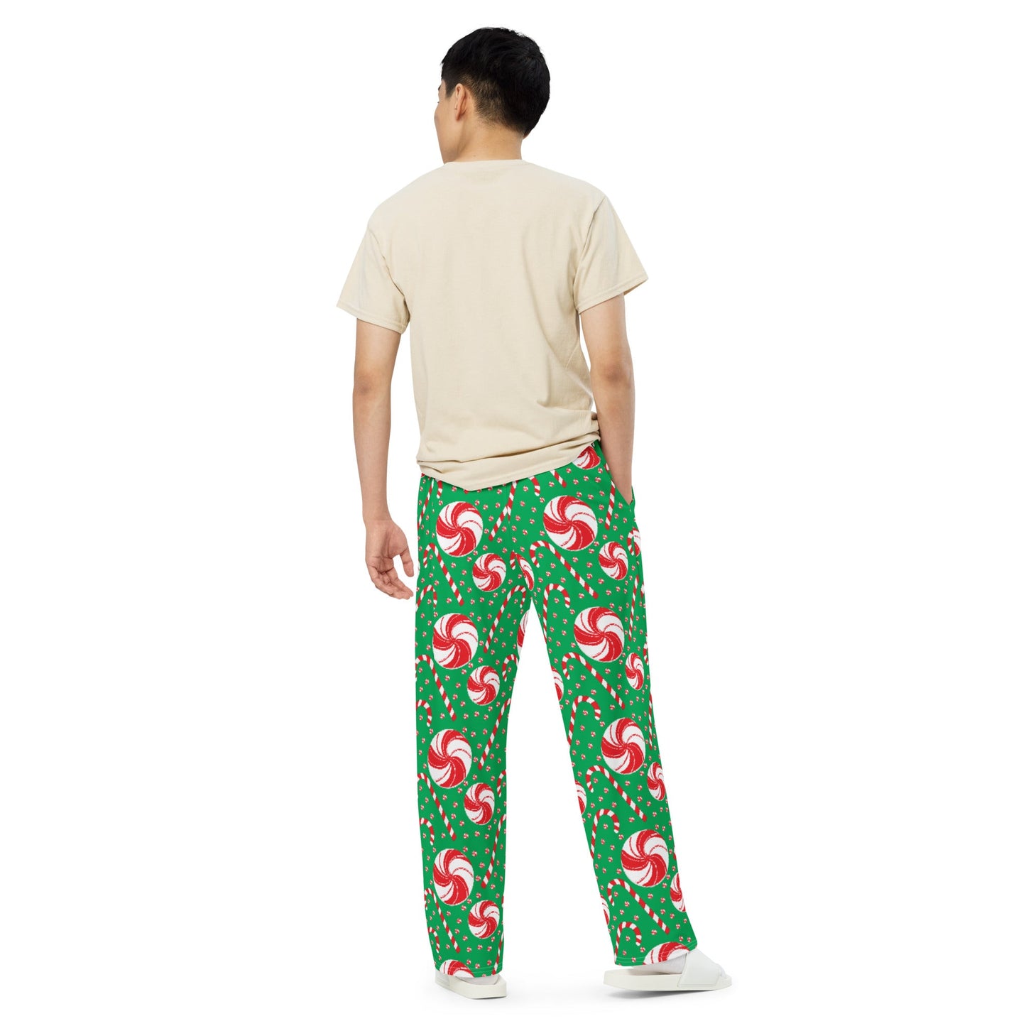 Sweet Holiday Pajama Pants - Unisex wide - leg Holiday Pants - Squirrellyartmama