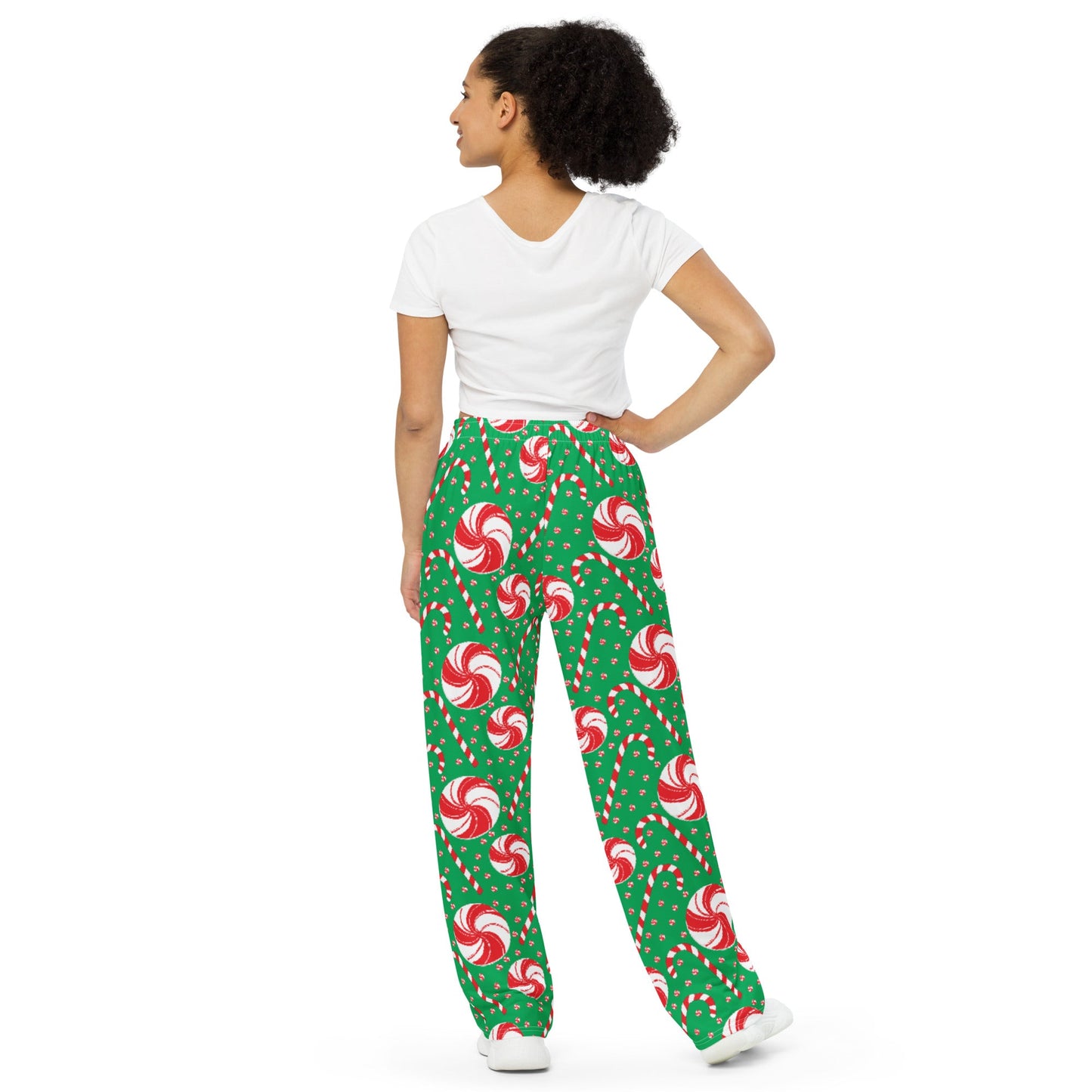 Sweet Holiday Pajama Pants - Unisex wide - leg Holiday Pants - Squirrellyartmama