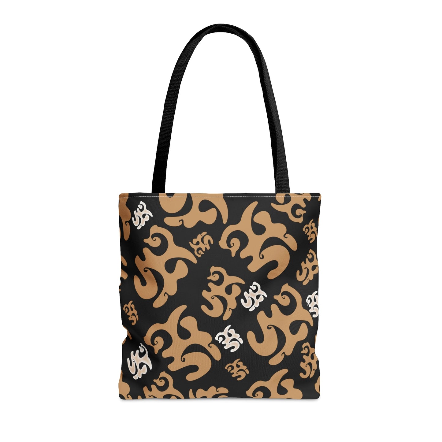 Swirls in Flight Black Tote Bag - Squirrellyartmama