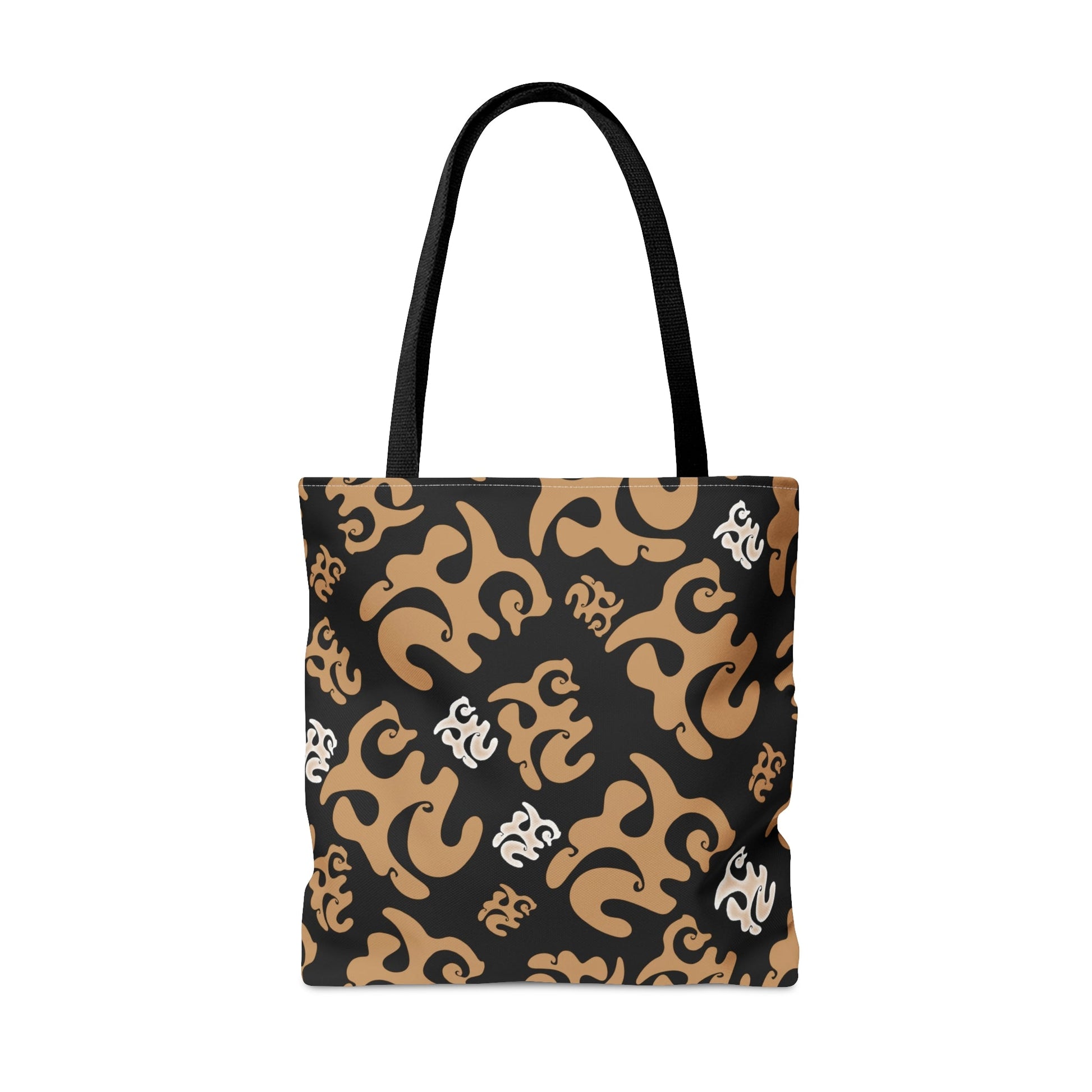 Swirls in Flight Black Tote Bag - Squirrellyartmama