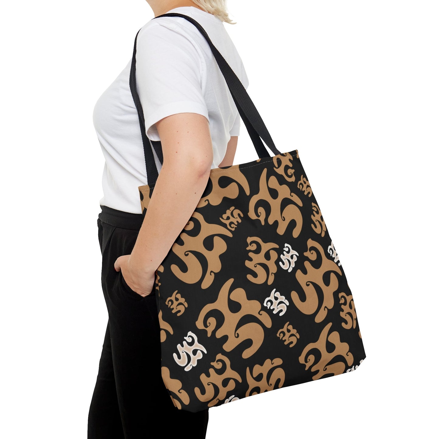 Swirls in Flight Black Tote Bag - Squirrellyartmama