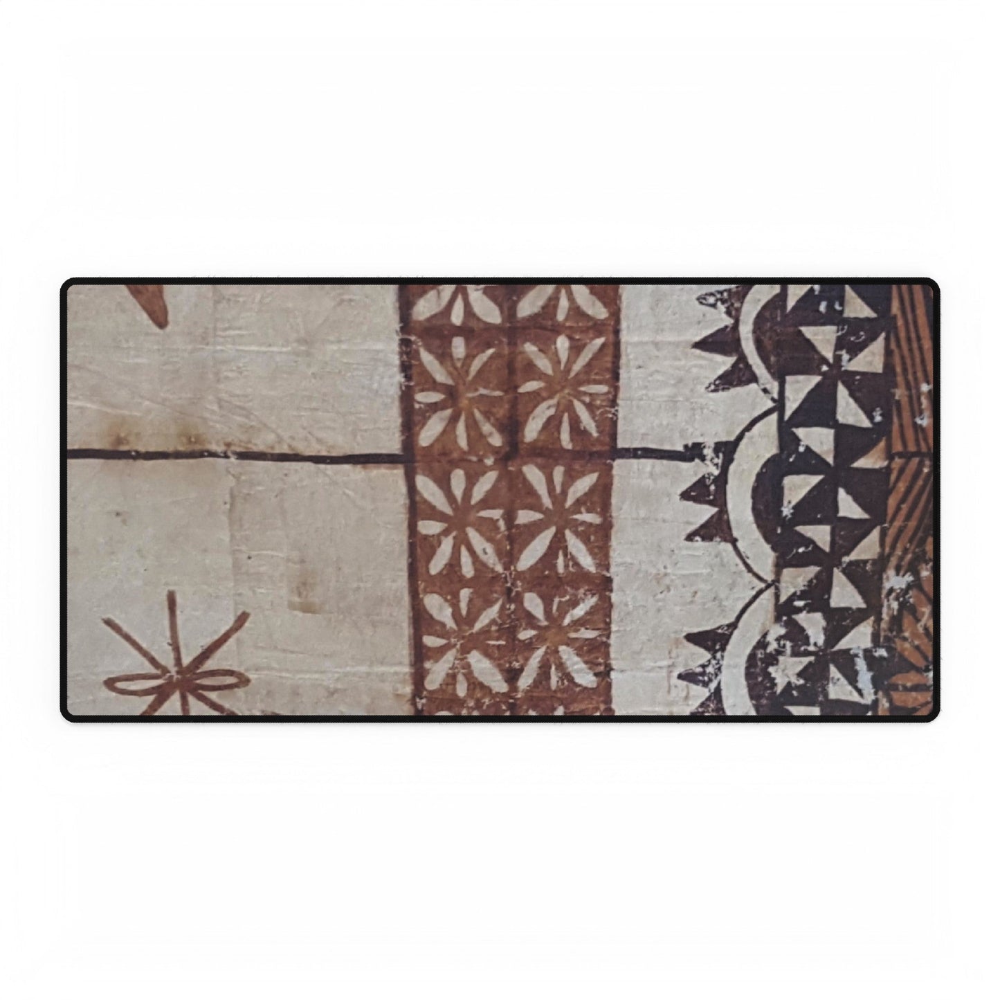 Tapa Cloth Print style Desk Mat - Squirrellyartmama