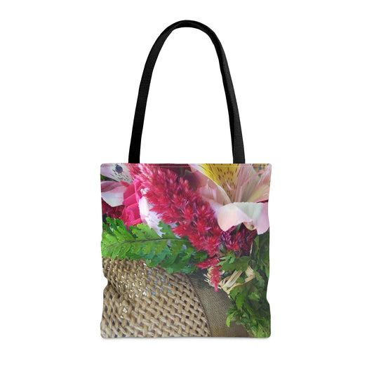 Wicker Floral Tote Bag - Squirrellyartmama